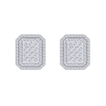 Load image into Gallery viewer, 3 in 1 earrings in rose gold with white diamonds of 0.97 ct in weight