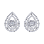 Load image into Gallery viewer, Pear shaped stud earrings in rose gold with white diamonds of 1.03 ct in weight