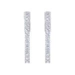 Load image into Gallery viewer, Diamond eternity hoop earrings in white gold with white diamonds of 1.50 ct in weight