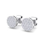Load image into Gallery viewer, Classic round stud earrings in rose gold with white diamonds of 0.26 ct in weight