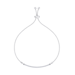 Load image into Gallery viewer, Bar necklace in white gold with white diamonds of 0.31 in weight