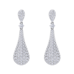 Load image into Gallery viewer, Diamond chandelier earrings in white gold with white diamonds of 1.73 ct in weight