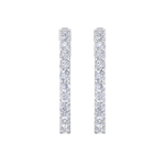 Load image into Gallery viewer, Diamond eternity hoop earrings in rose gold with white diamonds of 4.00 ct in weight