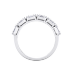 Load image into Gallery viewer, Baguette half eternity ring in rose gold with white diamonds of 2.28 ct in weight