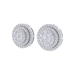 Load image into Gallery viewer, 3 in 1 earrings in white gold with white diamonds of 0.79 ct in weight