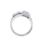 Load image into Gallery viewer, Three band ring in rose gold with white diamonds of 1.59 ct in weight