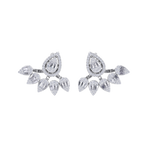 Load image into Gallery viewer, Pear duo earrings in white gold with white diamonds of 1.85 ct in weight
