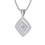 Load image into Gallery viewer, Square Pendant in yellow gold with white diamonds of 0.61 ct in weight