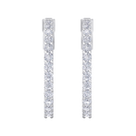 Load image into Gallery viewer, Diamond eternity hoop earrings in yellow gold with white diamonds of 2.00 ct in weight