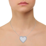 Load image into Gallery viewer, Heart pendant in rose gold with white diamonds of 0.33 ct in weight