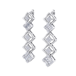 Load image into Gallery viewer, Drop earrings in yellow gold with white diamonds of 1.10 ct in weight