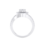 Load image into Gallery viewer, Engagement ring in white gold with white diamonds of 0.77 ct in weight