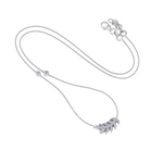 Load image into Gallery viewer, Leaf necklace in yellow gold with white diamonds of 0.59 ct in weight