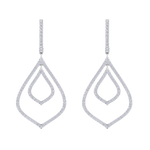 Load image into Gallery viewer, Chandelier earrings in rose gold with white diamonds of 1.79 ct in weight