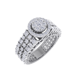 Load image into Gallery viewer, Halo Engagement ring in rose gold with white diamonds of 1.19 ct in weight