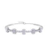 Load image into Gallery viewer, Bracelet in yellow gold with baguette white diamonds of 2.10 ct in weight