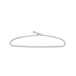 Load image into Gallery viewer, Small bar diamond bracelet in white gold with white diamonds of 0.11 ct in weight