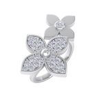 Load image into Gallery viewer, Ring with flowers in white gold with white diamonds of 0.56 ct in weight