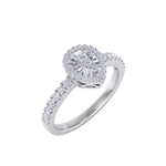 Load image into Gallery viewer, Pear ring in rose gold with white diamonds of 0.68 ct in weight