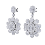 Load image into Gallery viewer, Formal chandelier earrings in yellow gold with white diamonds of 4.12 ct in weight