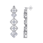 Load image into Gallery viewer, Drop earrings in rose gold with white diamonds of 1.10 ct in weight