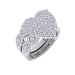 Load image into Gallery viewer, Heart shaped Diamond ring in white gold with white diamonds of 1.46 ct in weight