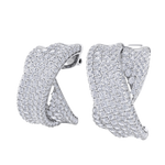 Load image into Gallery viewer, Ribbon earrings in rose gold with white diamonds of 3.12 ct in weight