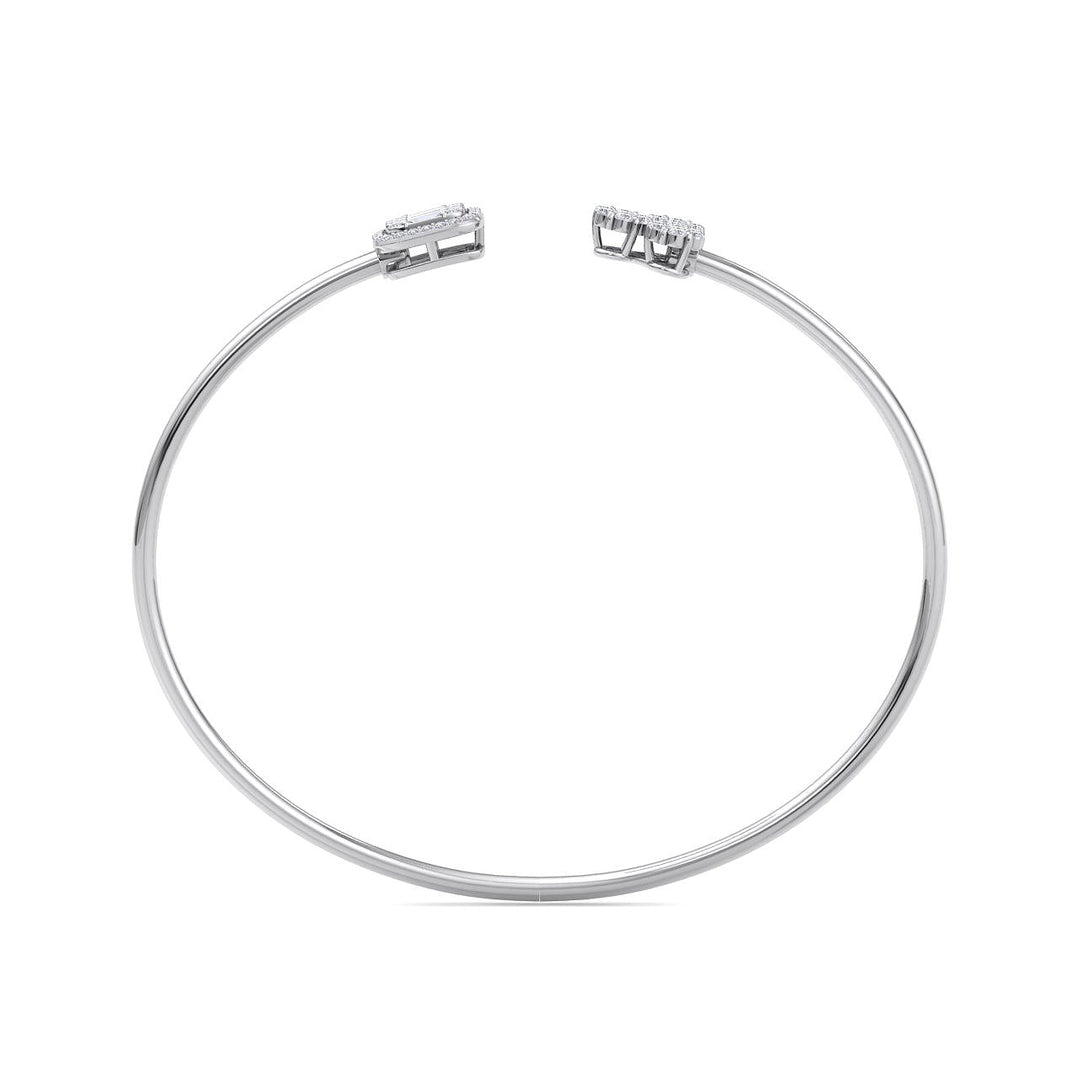 Cuff bracelet in rose gold with white diamonds of 0.58 ct in weight