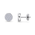 Load image into Gallery viewer, Classic round stud earrings in white gold with white diamonds of 0.26 ct in weight