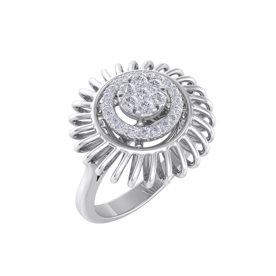 Diamond ring in white gold with white diamonds of 0.23 ct in weight
