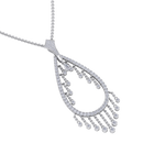 Load image into Gallery viewer, Waterfall pendant in white gold with white diamonds of 1.72 ct in weight