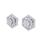 Load image into Gallery viewer, Stud earrings in rose gold with white diamonds of 1.45 ct in weight