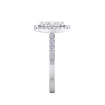 Load image into Gallery viewer, Round cluster ring in white gold with white diamonds of 1.02 ct in weight