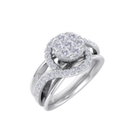 Load image into Gallery viewer, Solitaire ring in yellow gold with white diamonds of 0.50 ct in weight