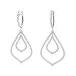 Load image into Gallery viewer, Chandelier earrings in yellow gold with white diamonds of 1.79 ct in weight
