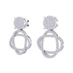 Load image into Gallery viewer, 3 in 1 earrings in yellow gold with white diamonds of 1.01 ct in weight