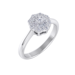 Load image into Gallery viewer, Diamond ring in rose gold with white diamonds of 0.32 ct in weight