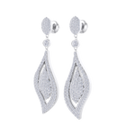 Load image into Gallery viewer, Teardrop earrings in yellow gold with white diamonds of 1.08 ct in weight
