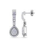 Load image into Gallery viewer, Pear drop earrings in yellow gold with white diamonds in 0.79 ct in weight