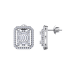 Load image into Gallery viewer, Beautiful Stud Earrings in white gold with white diamonds of 1.78 in weight