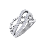 Load image into Gallery viewer, Beautiful ring in rose gold with white diamonds of 0.50 ct in weight