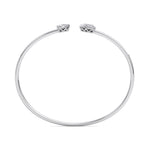 Load image into Gallery viewer, Hearts cuff bracelet in yellow gold with white diamonds of 0.56 ct in weight