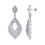 Load image into Gallery viewer, Drop earrings in rose gold with white diamonds of 4.05 ct in weight