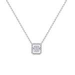 Load image into Gallery viewer, Square necklace in white gold with white diamonds of 0.59 ct in weight