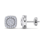 Load image into Gallery viewer, Elegant stud earrings in rose gold with white diamonds of 0.51 ct in weight