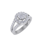Load image into Gallery viewer, Engagement ring in yellow gold with white diamonds of 0.77 ct in weight