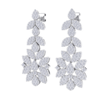 Load image into Gallery viewer, Chandelier earrings in yellow gold with white diamonds of 3.03 ct in weight