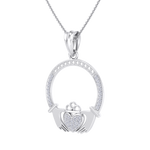 Load image into Gallery viewer, Love pendant in rose gold with white diamonds in rose gold with white diamonds of 0.19 ct in weight