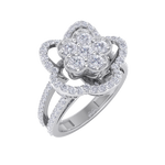 Load image into Gallery viewer, Elegant Diamond ring in yellow gold with white diamonds of 0.89 ct in weight