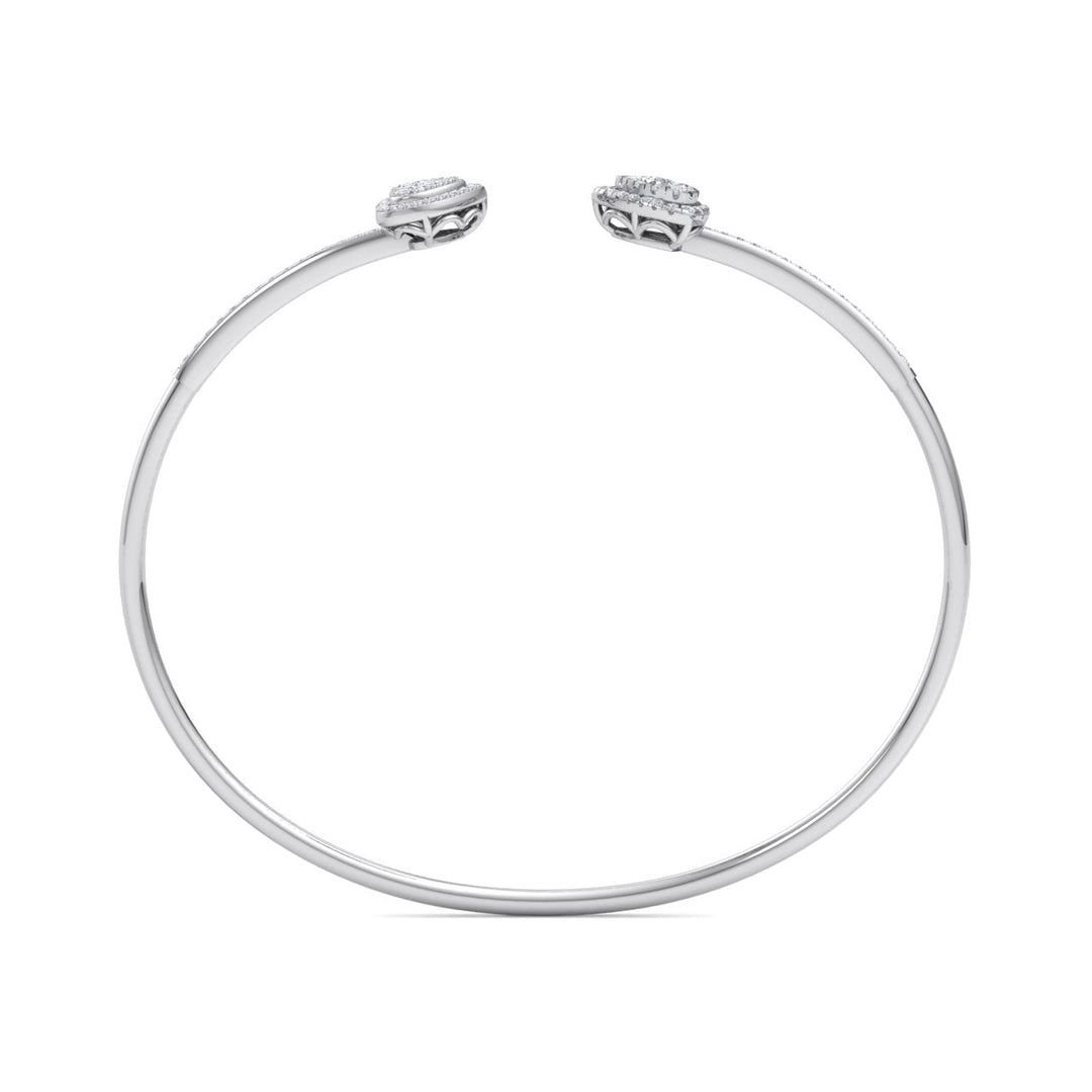 Cuff bracelet in rose gold with white diamonds of 0.56 ct in weight